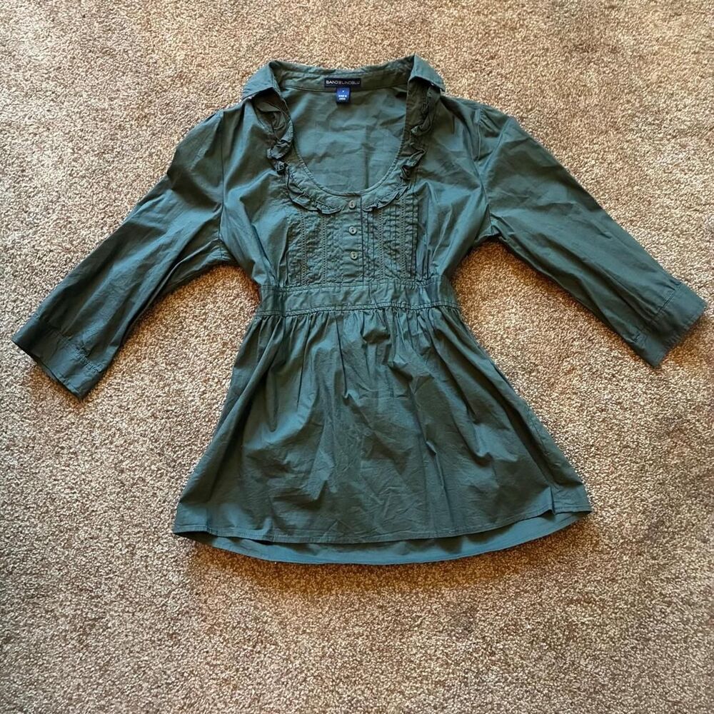 Bandolino Women's Green and Khaki Blouse